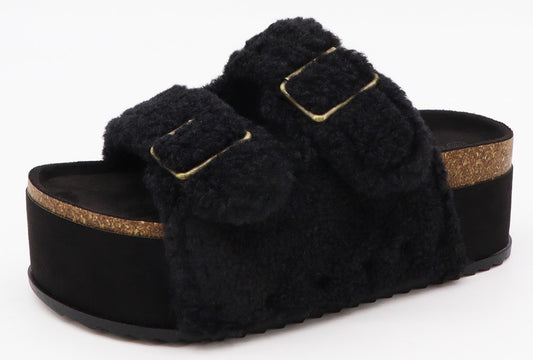 Kaylee Platform Fur Sandals